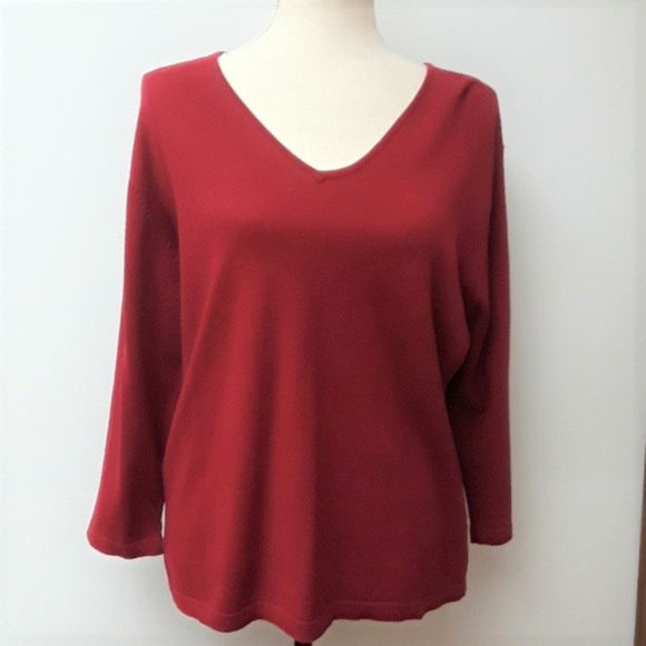 Style & Co. Tops - STYLE & CO cranberry XL sweater top